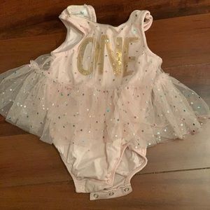 Mudpie “ONE” onesie
